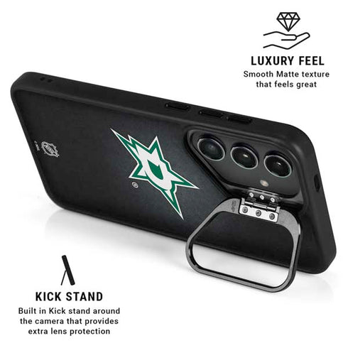NHL Dallas Stars Black Background Galaxy S24 Plus Kickstand Case